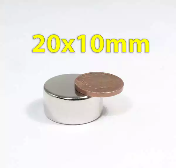 Неодимов магнит 20x10mm клас N52
