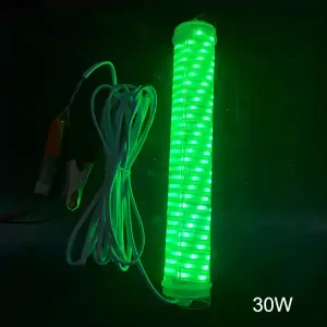 Подводна LED лампа за нощен риболов, зелена светлина, зелена лампа