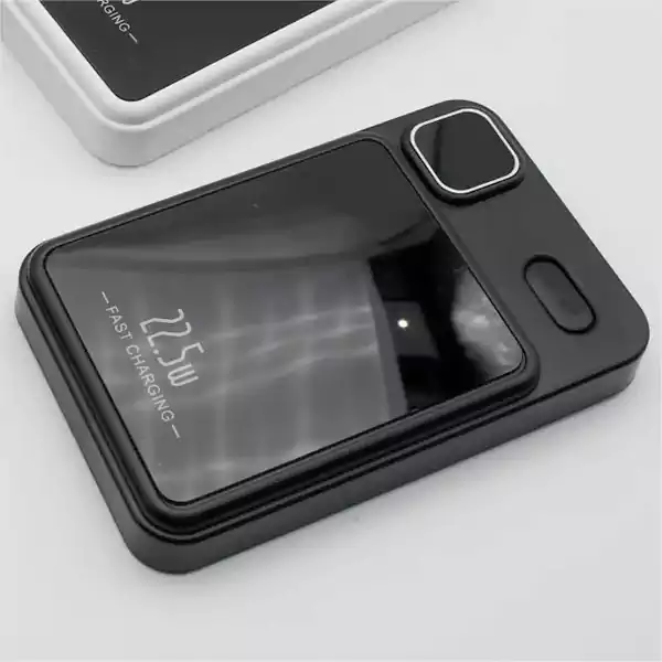 Черен Power Bank 10000mAh 22.5W с магнитно зареждане