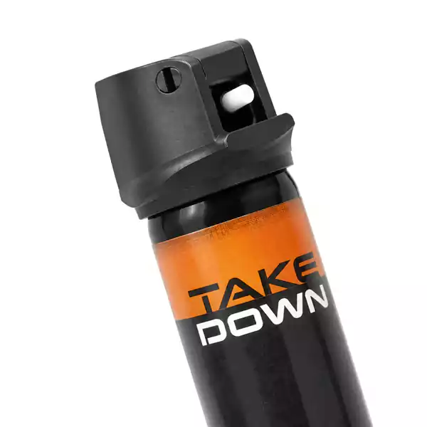 Защитена глава на лютив спрей TAKE DOWN срещу случайно натискане